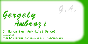 gergely ambrozi business card